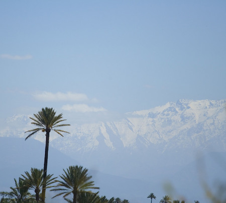 Atlas mountains seen from Marrakesh, Morocco